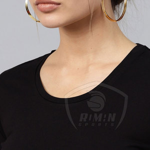 New Arrival <b>Low</b> Price Women's Crop <b>Top</b> New Design Solid Color Summer Wear <b>High</b> Quality Short Sleeve Women Crop <b>Top</b> Shirts - Product Image 5