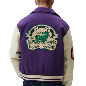 LUXE ATTIRE INDUSTRY <b>Cheap</b> Men's <b>Winter</b> Reversible Varsity <b>Jacket</b> for Sale Custom Embroidery College <b>Jacket</b> Manufacturer - Product Image 4