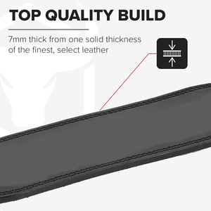 Samroz Sports <b>Weight</b> <b>Lifting</b> <b>Belt</b> 7mm - Prong Weightlifting <b>Belt</b> for Squats, Deadlift, and Bench Press – <b>Lifting</b> <b>Belt</b> Leather - Product Image 4