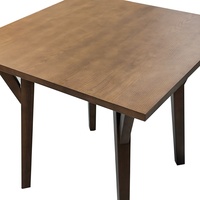Table à manger moderne en bois de caoutchouc de style minimaliste OEM du Vietnam pour les petits espaces meubles fabriqués au Vietnam bas quantité minimale de commande