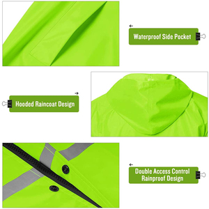 เสื้อกันฝนคุณภาพสูงสำหรับผู้หญิง ออกแบบโลโก้ได้ตามต้องการ ใช้ซ้ำได้ ระบายอากาศได้ดี กันน้ำ กันลม น้ำหนักเบา เหมาะสำหรับฤดูหนาว - Product Image 3