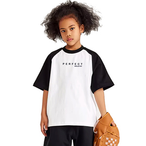 Camisetas Transpirables de Secado Rápido para Niñas, 100% Algodón Jersey, Manga Corta, Cuello Redondo, Corte Holgado, Ropa Deportiva de Verano - Product Image 4