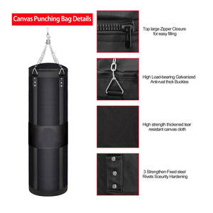 Sac de frappe robuste pour l'entraînement de boxe et de fitness, équipement suspendu durable pour les arts martiaux - Product Image 4