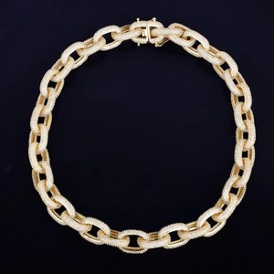Collar Grueso de Plata de Ley 925 con Cadena Cubana y Moissanita, Chapado en Rodio, Joyería Hip Hop Unisex para Hombre, Regalo de Boda - Product Image 1