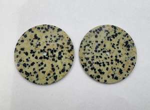 Esfera de Reloj de Piedra de Jaspe Dálmata, Tamaño 30 mm, Grosor 1.50 mm, Disco Redondo, Orificio Central de 2 mm, Esfera de Reloj Única - Product Image 3