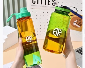 Injection-molded two-color Tritan sports water bottle, hiking and outdoor plastic <b>cup</b>, <b>large</b> capacity space <b>cup</b>. - Product Image 1