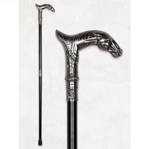 Canne décorative en alliage métallique avec tête de loup, bâton de marche vintage pour cosplay, à prix de gros abordable - Product Image 4