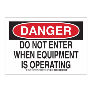 Señal Reflectante de Prohibido Entrar Brady Danger, 7x10 Pulgadas, Equipo de Seguridad Industrial - Product Image 1