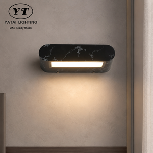 Applique murale LED longue moderne en acrylique pour chambre à coucher, décorative, murale, blanc chaud, 12W 3500K, 20 x 5 x 8 cm - Product Image 1