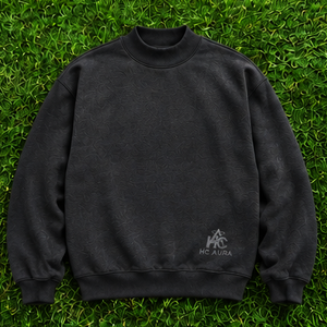 เสื้อสเวตเชิ้ตคอเต่าแบบยูนิเซ็กซ์ ผ้าฝ้าย/ผ้าฟลีซอย่างยั่งยืน ปรับแต่งได้ สีดำชาร์โคล แขนยาว - Product Image 3