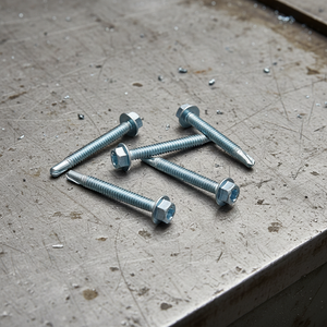 สกรูหัวแบนปลายแหลม เกลียวหยาบ เหล็กกล้าคาร์บอน C1022 Q195 อุปกรณ์ยึดติด - Product Image 1