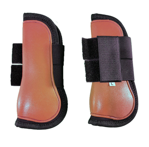 Botas Protectoras para Caballos, de Cuero y Neopreno, con Cierre de Hebilla, Soporte Duradero para Terapia Ecuestre y Uso Hípico - Product Image 4