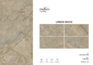 Azulejos de porcelana de lujo con diseño contemporáneo tallado, tamaño 600X1200, formato grande para villas, apartamentos, hoteles y oficinas. - Product Image 2