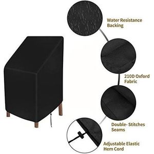 Coperture Impermeabili Resistenti per Sedie da Patio, Coperture Impilabili Impermeabili per Mobili da Esterno - Product Image 2