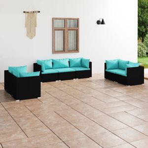 Conjunto de Muebles de Jardín en Negro y Azul Agua - Product Image 1
