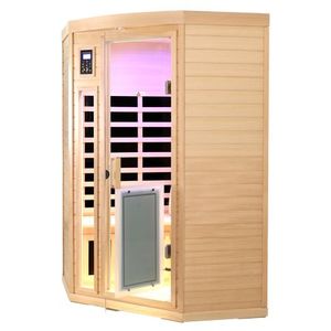 ห้องซาวน่าแบบอินฟาเรดแบบสองคนแบบมีช่องด้านนอกและมุมแผงทำความร้อน - Product Image 6