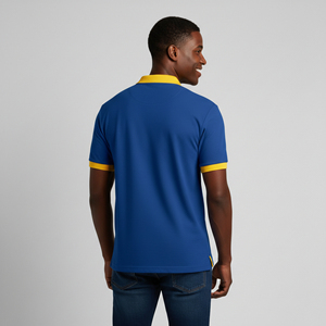 Chemises polo pour hommes en tissu tricoté respirant et à séchage rapide, 100 % coton de haute qualité, avec logo brodé personnalisé. - Product Image 5