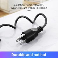 Câble d'alimentation SYONG en cuivre nu de haute qualité, 250V 10A, IEC320 C5 vers NEMA 5-15P pour ordinateur portable, ordinateur, téléviseur intelligent LG LCD LED