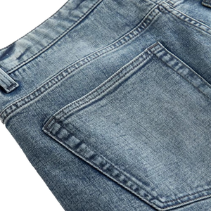 Shorts en jean d'été pour homme, extensibles, déchirés, coupe slim droite, noirs, mode streetwear - Product Image 4