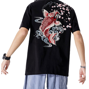 T-shirt en coton et polyester pour homme, broderie personnalisée, impression, logo en relief sur le devant, tissu tricoté, OEM, mode, vente en gros - Product Image 6