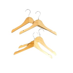 High Quality Eco-Friendly Wooden Baby Hangers with Custom Logo <b>Single</b> Tier for Baby Clothes and Wardrobe Use Made in Vietnam - Product Image 5