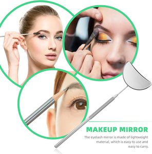 Miroir de contrôle des cils demi-lune, outil de maquillage compact et léger avec surface anti-buée pour extensions de cils, salon de beauté - Product Image 2