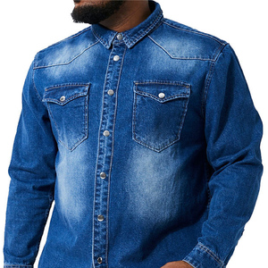 Chemise en denim à manches longues pour homme, style rétro classique, hauts de travail avec décoration de poche, style décontracté, vente en gros au Bangladesh - Product Image 6