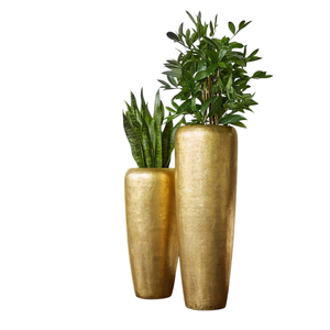 Vase en métal martelé moderne, pot décoratif d'intérieur pour fleurs et plantes vertes, usage domestique, style minimaliste - Product Image 2