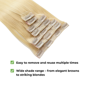 Clip en extensión de cabello Natural sedoso recto sin procesar cutícula virgen alineada cabello vietnamita - Product Image 6