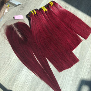 100% Virgen Raw Vietnamita Trama de cabello Hueso Recto HD Encaje Borgoña Suave Sedoso Super Calidad Entrega rápida Extensiones de cabello humano - Product Image 5