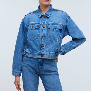 Veste en jean pour femme personnalisable, nouvelle, confortable, avec tissu doux et résistant, poches fonctionnelles et idéale pour une utilisation en extérieur - Product Image 1