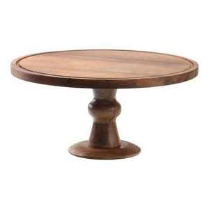 Support à gâteau en bois naturel écologique avec finition brillante, compatible lave-vaisselle, forme élégante, idéal pour les hôtels et les célébrations d'anniversaire, fabriqué en Inde - Product Image 6