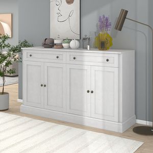 Credenza da Cucina con Ripiani Regolabili, Mobile Buffet con 2 Cassetti e 4 Ante per Sala da Pranzo e Soggiorno - Product Image 1