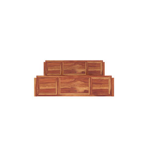 CIA Industries Teak Solid Wood <b>Platform</b> <b>Bed</b> Frame Traditional Rustic Design Adjustable Slats Assemblable Headboard Footboard - Product Image 4