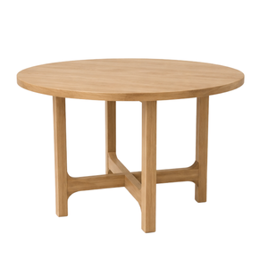 Ensemble de salle à manger rond en teck organique moderne de luxe ARTERRA, table et chaises courbées pour villa, restaurant, café - Product Image 3
