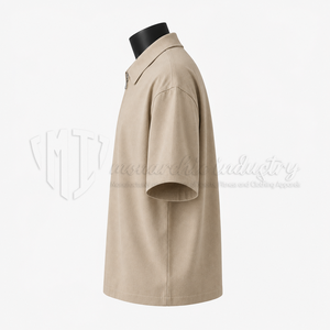 Custom <b>Men</b>’s 100% Cotton Short Sleeve Full Zip Shirt Casual Zipper Shirt OEM Private Label Manufacturer - Product Image 4