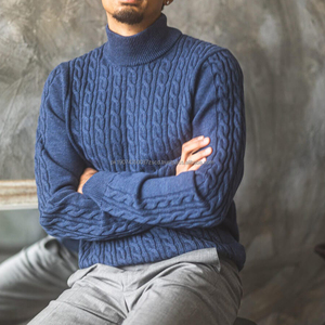 Logo Custom Men's Acrylic Winter Quarter Sweater Polo Pullover Vintage <b>White</b> Streetwear Knitwear <b>Long</b> <b>Sleeve</b> <b>Top</b> - Product Image 5