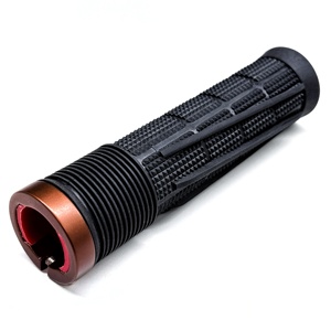 DABOMB XC descente vtt anti-dérapant LockOn poignées en caoutchouc souple moleté et motif vertical 3D pour BMX enfants Cruisers VTT - Product Image 2