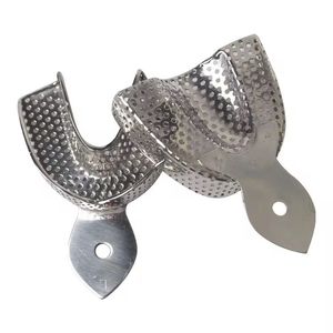 Juego de Bandejas de Impresión Dentales de Acero Inoxidable Perforadas, Superiores e Inferiores, Autoclavables, Instrumentos Dentales de QASIDEN INSTRUMENTS - Product Image 1
