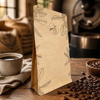 Sachets de café imprimés sur mesure, pochettes verticales numériques à fermeture éclair pour grains de café torréfiés, café moulu et emballage pour torréfacteurs