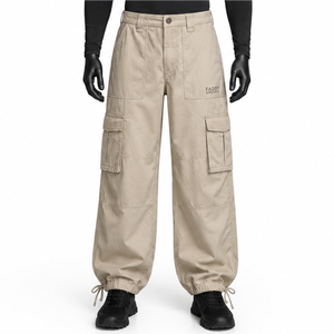 2026 Fashion Loose Wide Leg Multi-Pocket <b>Cargo</b> Pants High Waist Streetwear Baggy Tactical Utility Trousers Men Women Casual Wear - Product Image 1