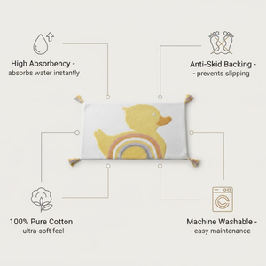 พรมเช็ดเท้าขนหนานุ่มแบบทัฟท์ด้วยมือ ดูดซับน้ำได้ดี ด้านหลังยางกันลื่น สีสันปรับแต่งได้ พรีเมียม ลายสัตว์ทันสมัย ผลิตจากโพลีเอสเตอร์ สำหรับห้องน้ำ - Product Image 6