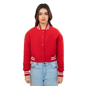 Chaquetas Cortas Estilo Universitario para Mujer, Chaqueta Universitaria Corta Personalizada con Mangas de Lana, Chaquetas Cortas Estilo Universitario para Mujer OEM - Product Image 2