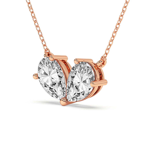 สร้อยคอเพชรทรงลูกแพร์เพาะเลี้ยงในห้องปฏิบัติการ IGI Certified Pear Cut Lab Grown Diamond Gold Everly Pear Lab Diamond สำหรับผู้หญิงและเด็กผู้หญิง สวมใส่ในงานแต่งงาน - Product Image 6