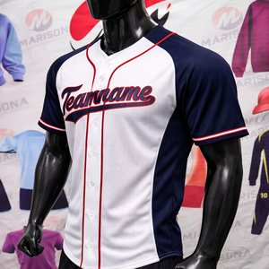 Camiseta de Béisbol Corta Personalizada para Clubes y Equipos, de Secado Rápido, Transpirable, en Tela de Poliéster Sublimada y Bordada, para Jugadores, Tallas Grandes - Product Image 2