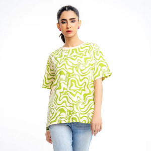 Camiseta Oversize para Mujer, Estampada, de Algodón Premium, Estilo Casual, OEM, ODM, Marca Privada, 100% Algodón, Corte Holgado - Product Image 1