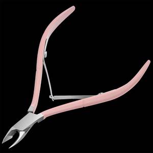 Coupe-ongles professionnel en acier inoxydable avec poignées roses, lame courbée, pointe acérée pour ongles des doigts, usage adulte - Product Image 3