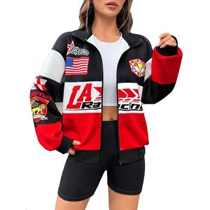 Chaqueta de Motocicleta para Mujer, de Lona Acolchada, con Logotipo Personalizado, Impresa de Alta Calidad, Nuevo Diseño 2024 - Product Image 3