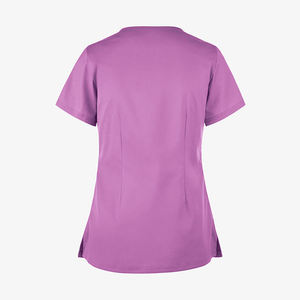 Wholesale Unisex Knitted Short Sleeve Nursing <b>Scrub</b> <b>Top</b> with Custom Logo High Quality Breathable & Comfortable - Product Image 4