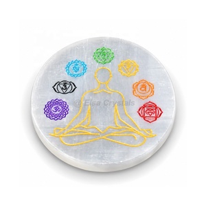 Placa de Selenita Verde Zibu, Símbolo Espiritual, Decoración de Cristal, Tabla de Limpieza Energética, Accesorio de Carga para Meditación Reiki, Venta al por Mayor - Product Image 2